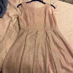 Forever 21 small baby pink and gold dress mini